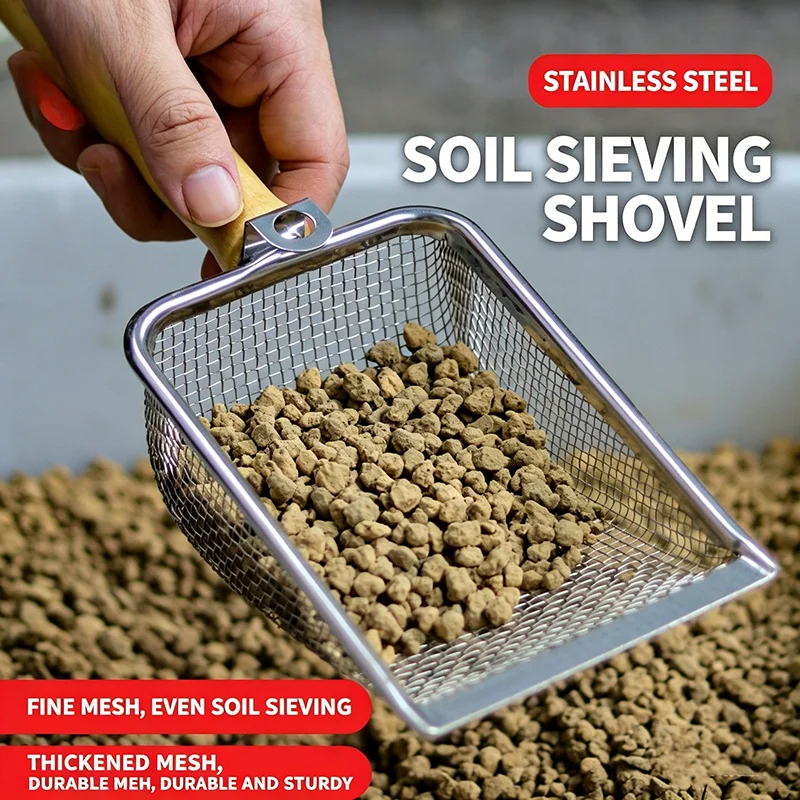 Stainless Steel Soil Sieve Sho - Gardening Tools Spade ulasan dan harga
