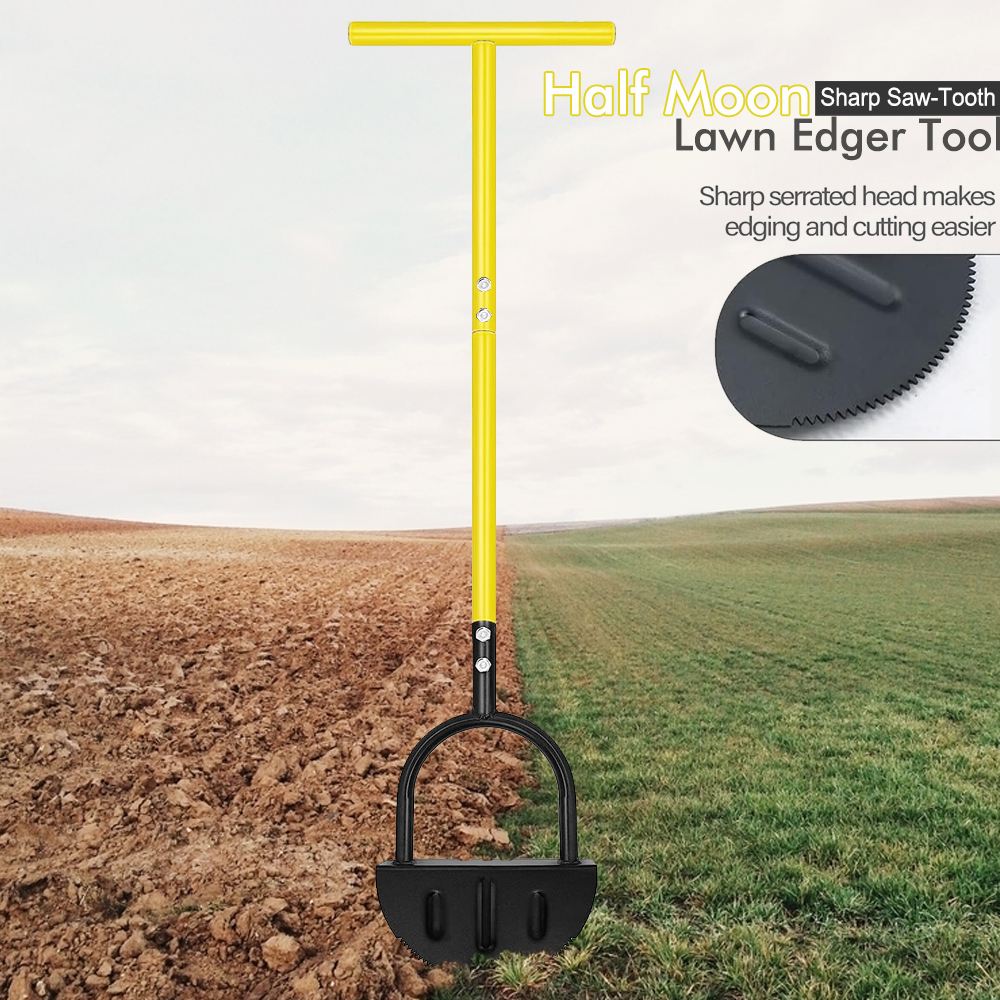 Half Moon Lawn Edger with Long - Gardening Tools Grass Cutter ulasan dan harga