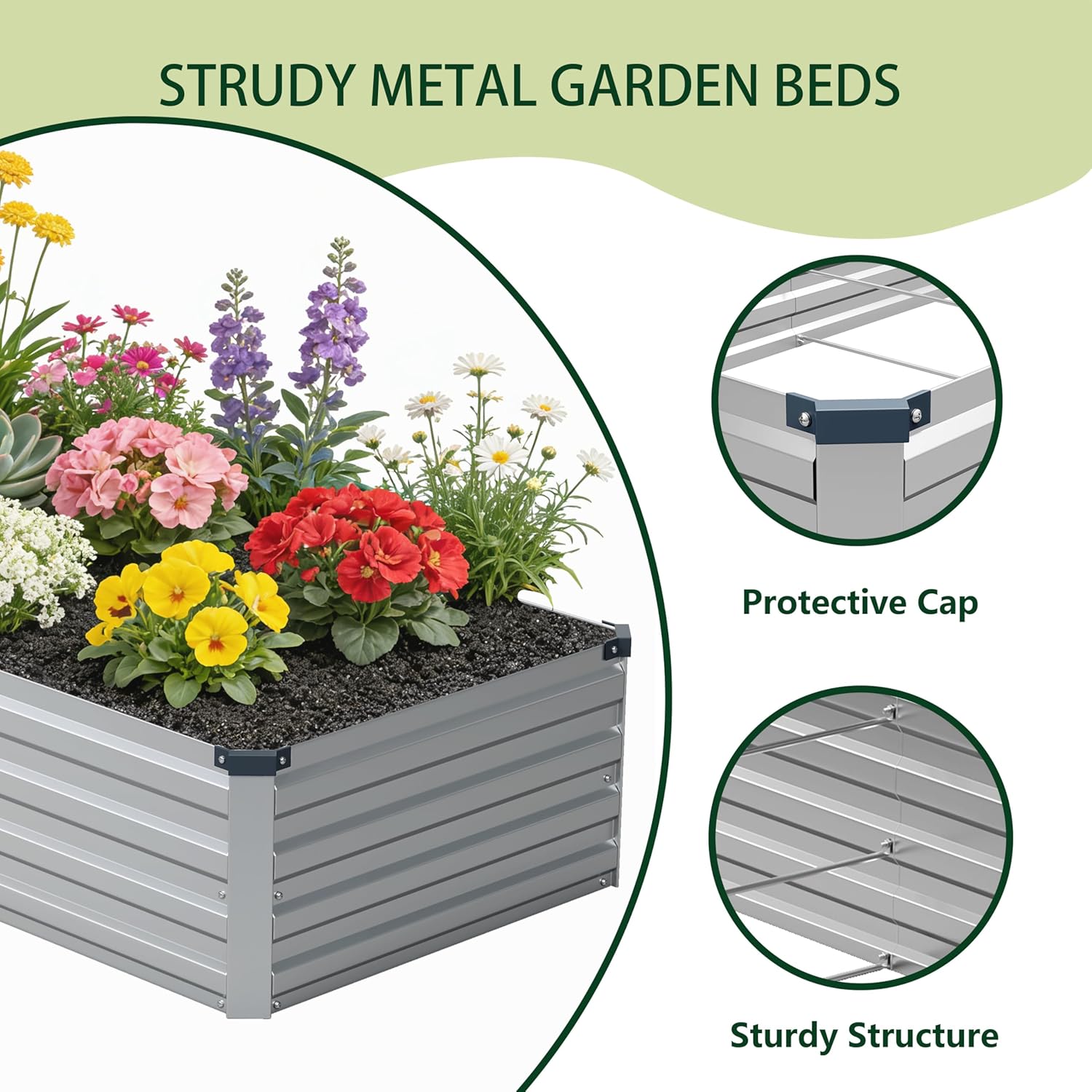 2-Pack Galvanized Raised Garde - Raised Bed Planter Box ulasan dan harga